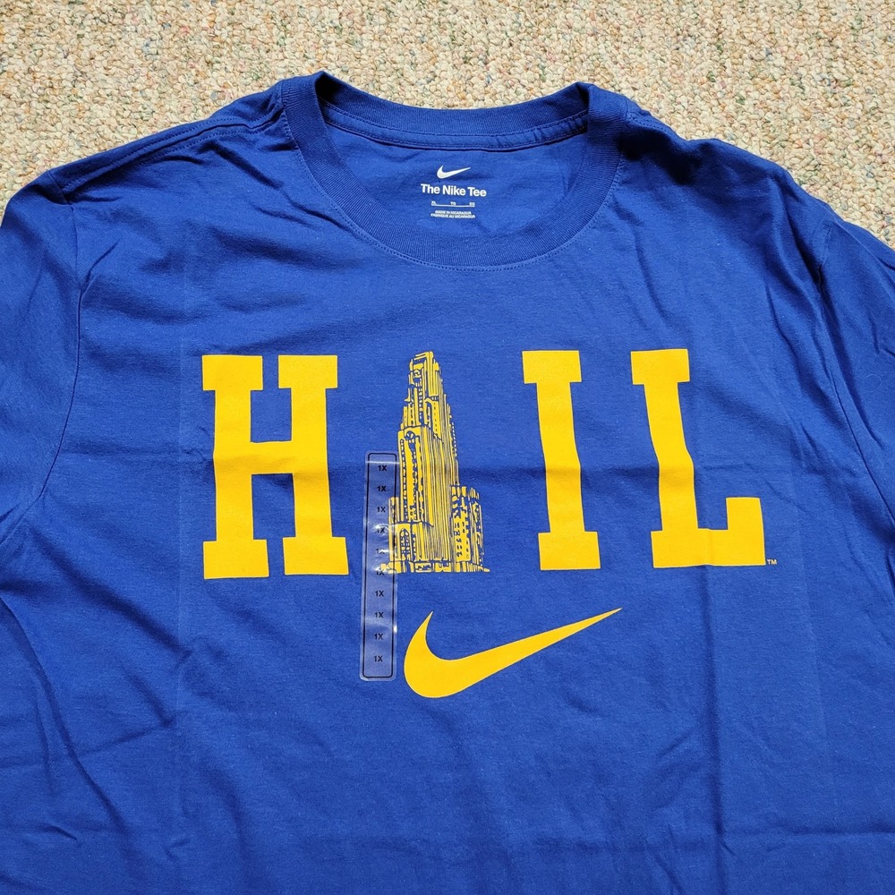Nike Pitt Panthers Shirt Mens XL Blue Hail Cathedral of Learning Sports NWT - Picture 8 of 15